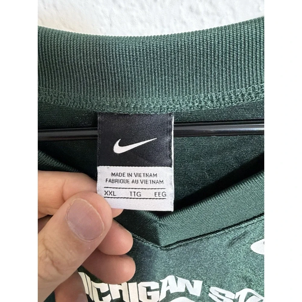Nike Michigan‎ State Spartans Green Football Jersey #8 Mens Size XXL VINTAGE